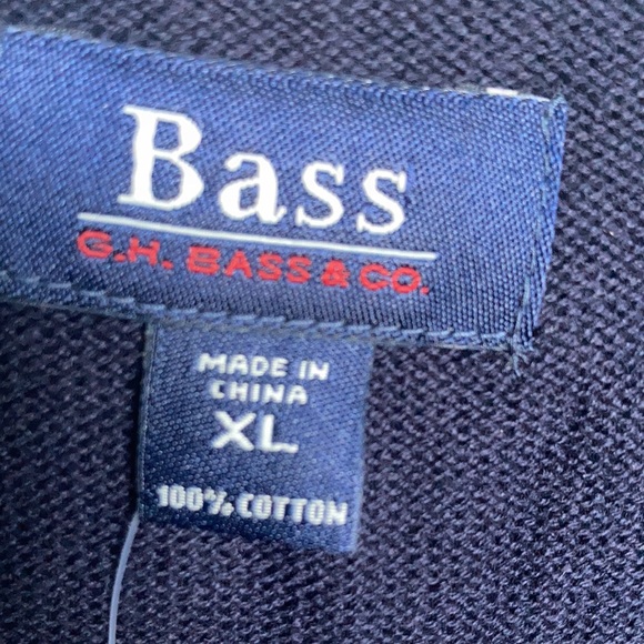 New with 🏷 Bass navy blue sweater vest size XL - Picture 2 of 4